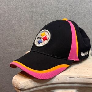 ON FIELD Pittsburgh Steelers Hat NFL Reebok Flexfit Breast Cancer‎ Awareness M